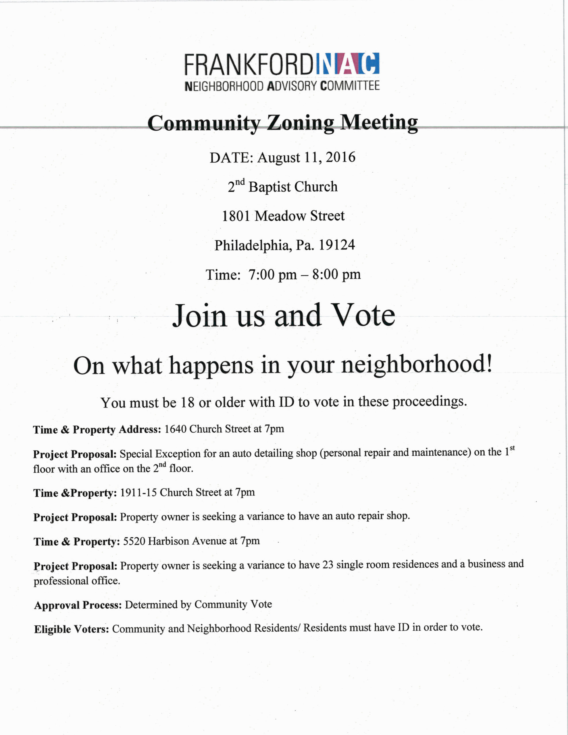 Frankford NAC Zoning to Hear Senior Housing Proposal Frankford Gazette